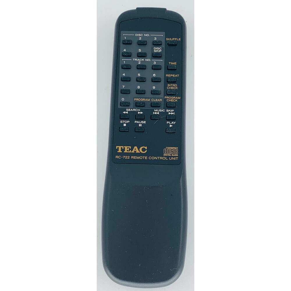 Teac Remote Control Rc 722 Original CD Player Changer OEM Replacement Untested - Picture 7 of 7